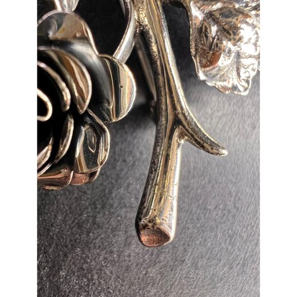 Vintage Danecraft sterling rose brooch pin - Picture 6 of 10